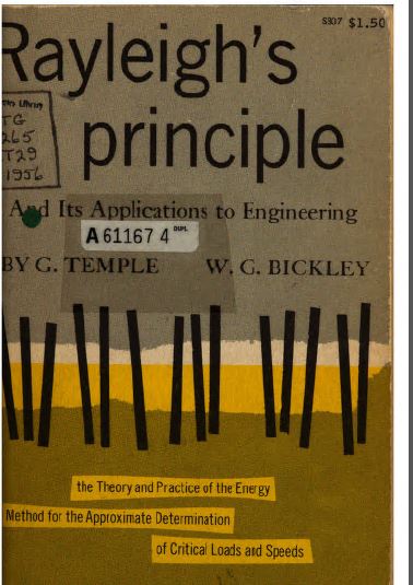 Rayleigh's principle and its applications to engineering [1956] - Scanned Pdf